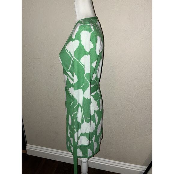 Diane Von Furstenberg Wrap Dress M DVF Target Ginkgo Kelly Green Sweater Knit - Picture 6 of 10